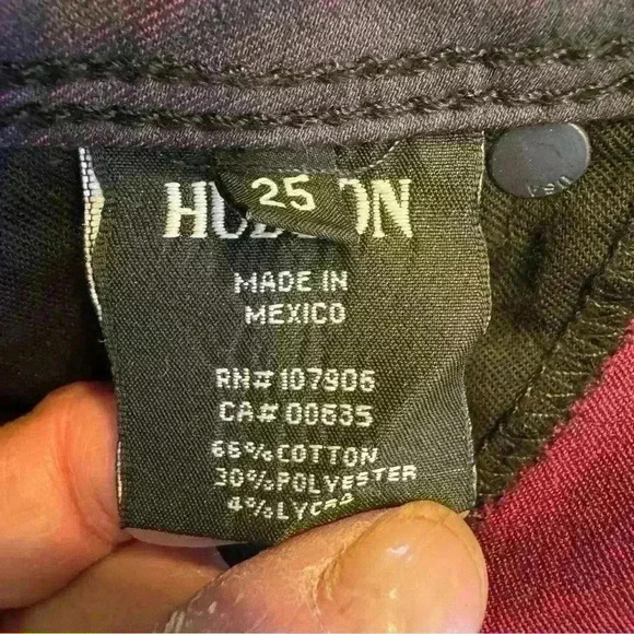 ๐ 6/$60, Hudson Skinny Jeans, Low Rise, Magenta, Black, Size 25 - Picture 5 of 6